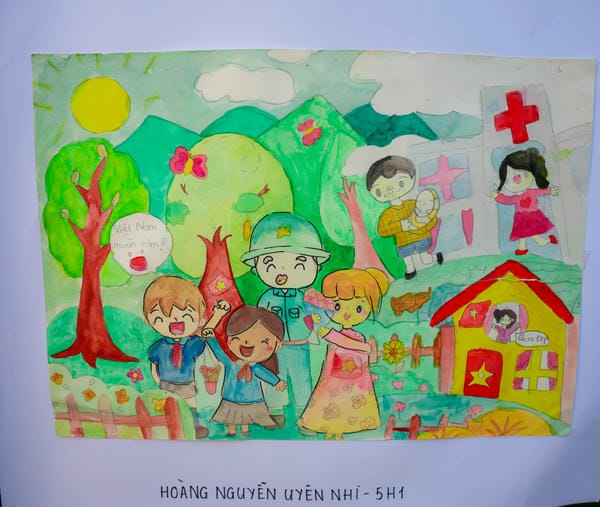 tranh vẽ chú bộ đội 11