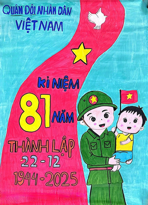 tranh vẽ chú bộ đội 12