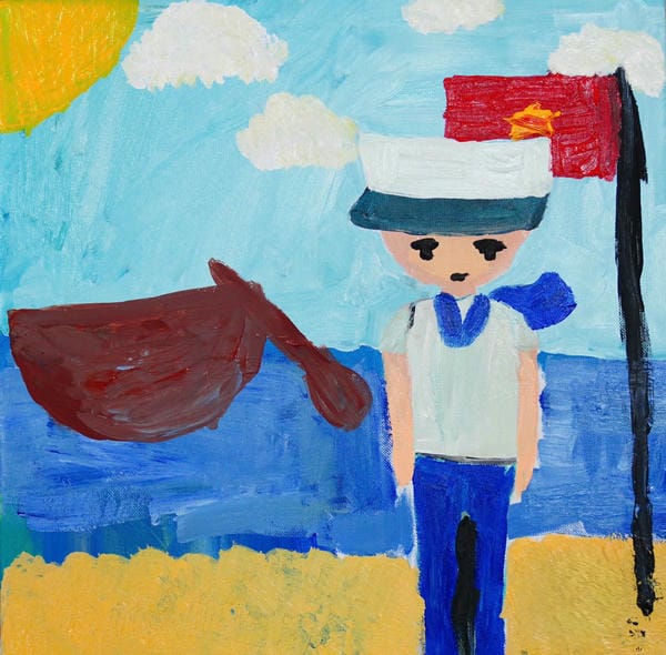 tranh vẽ chú bộ đội 16