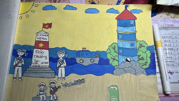 tranh vẽ chú bộ đội 7