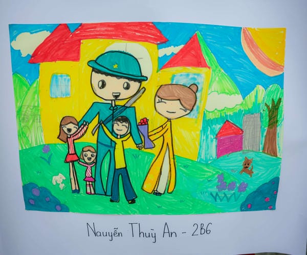 tranh vẽ chú bộ đội 9