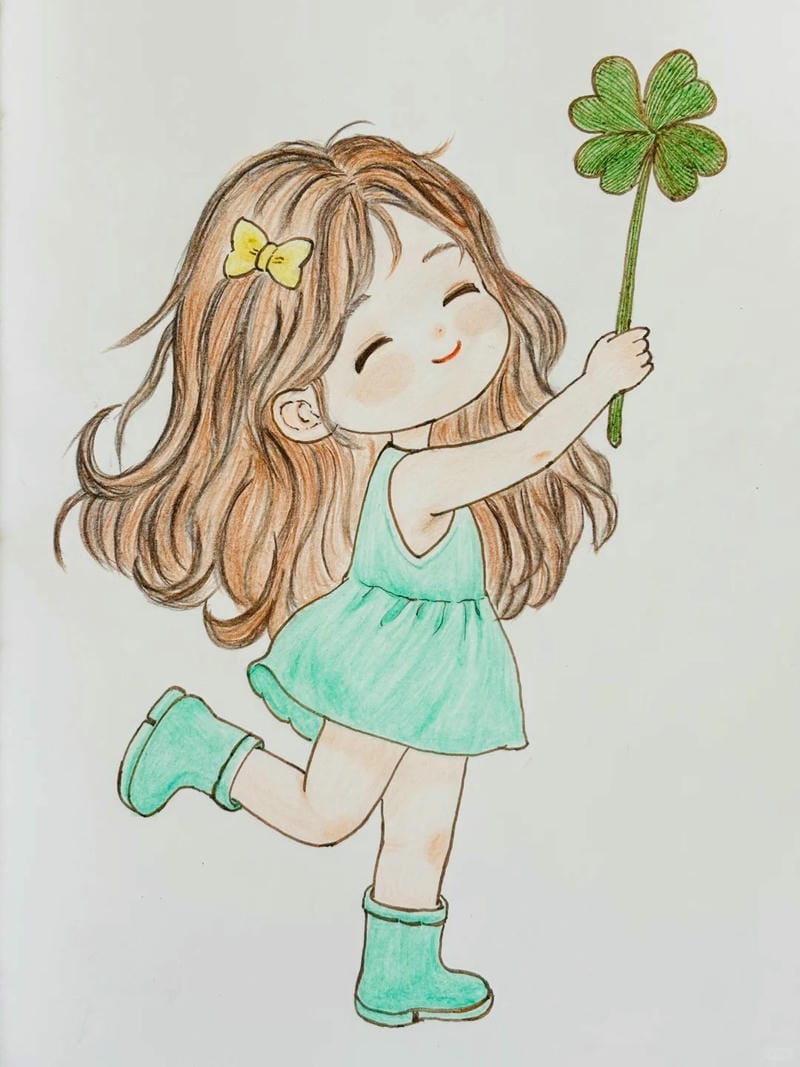 tranh vẽ cô gái và hoa​ 13