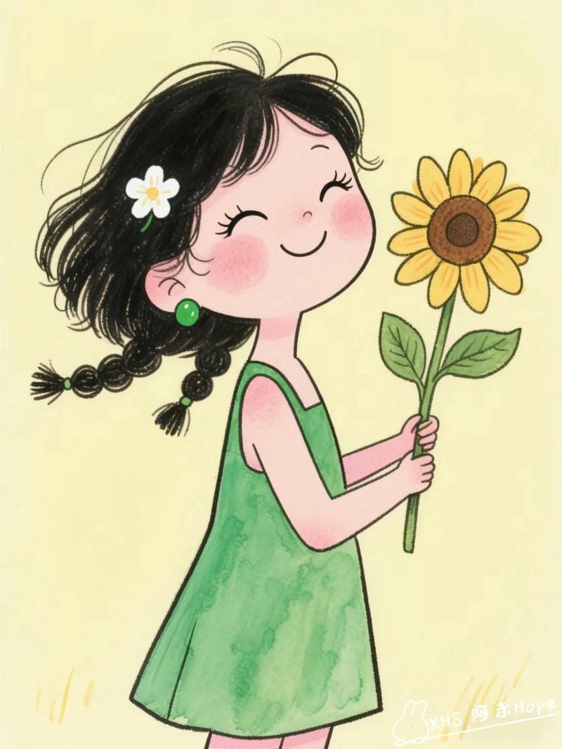 tranh vẽ cô gái và hoa​ 2
