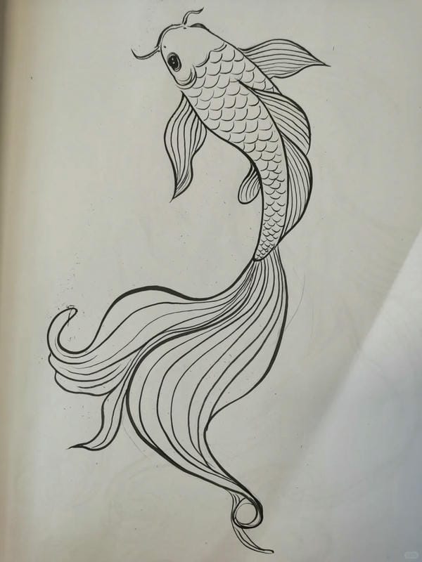 tranh vẽ con cá 15