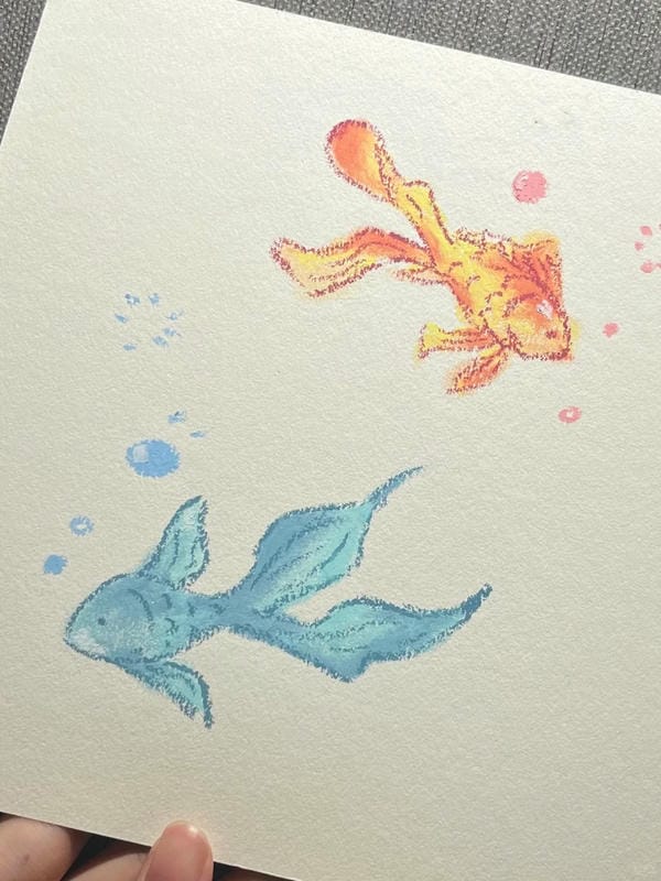 tranh vẽ con cá 23