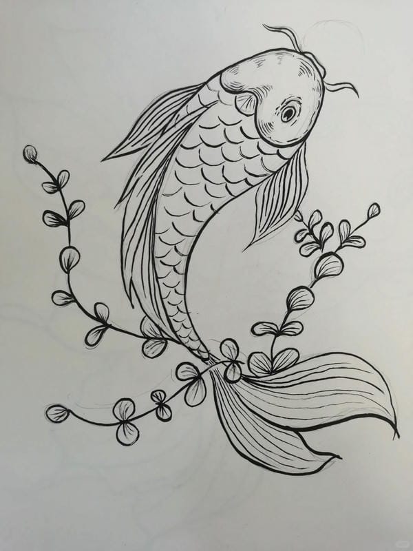 tranh vẽ con cá 24