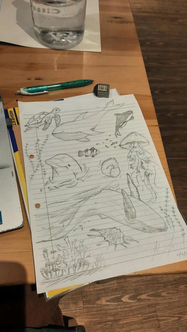 tranh vẽ con cá 28