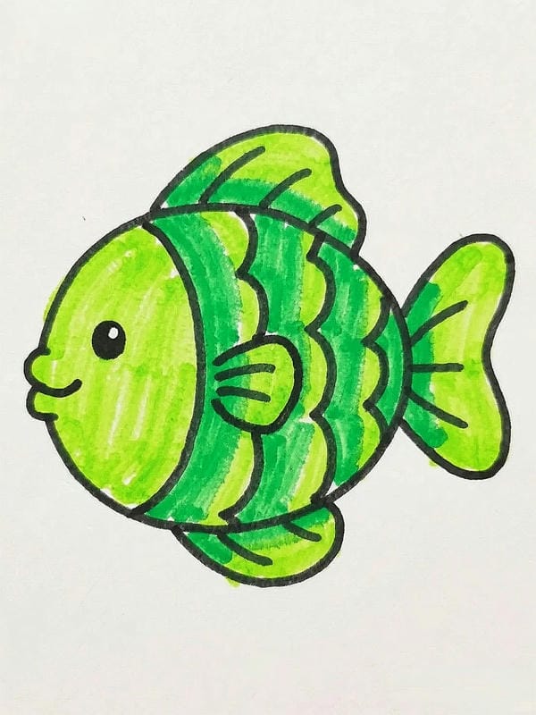 tranh vẽ con cá 6