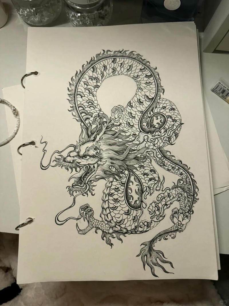 tranh vẽ con rồng