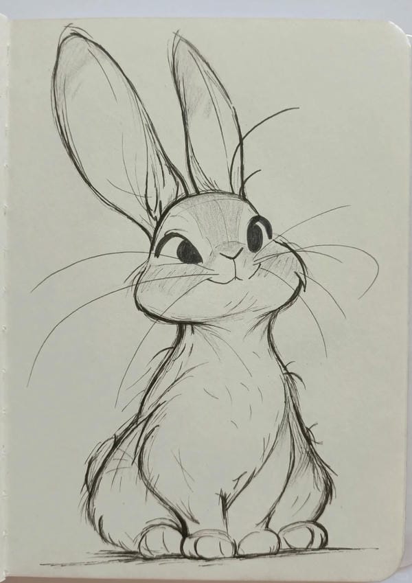 tranh vẽ con thỏ 10