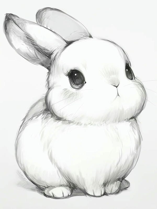 tranh vẽ con thỏ 11