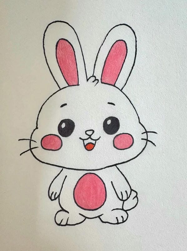 tranh vẽ con thỏ 17
