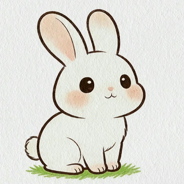 tranh vẽ con thỏ 19
