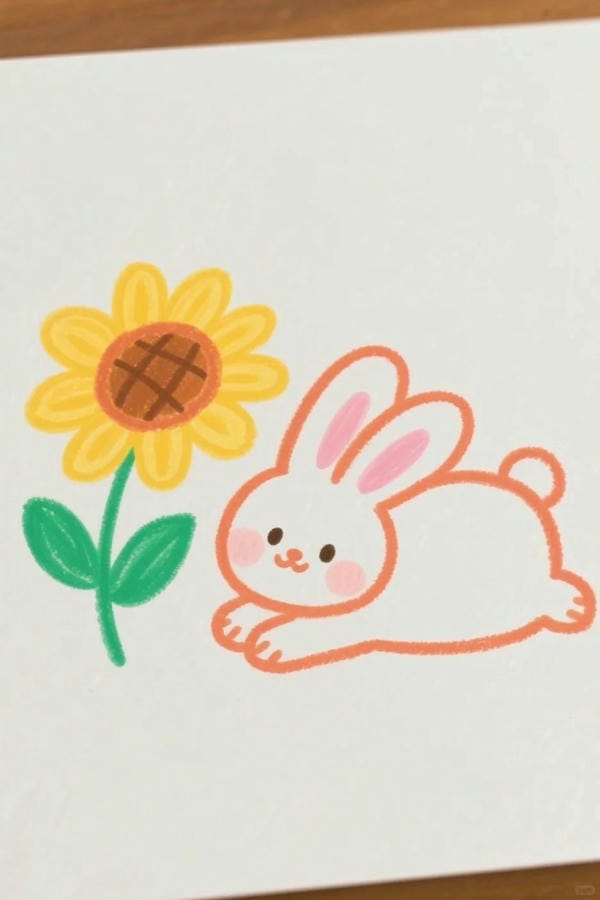 tranh vẽ con thỏ 2