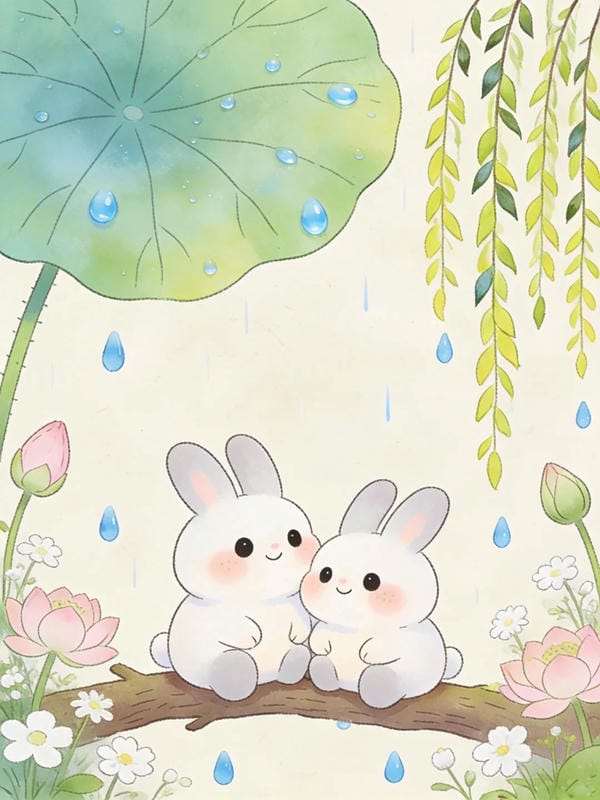 tranh vẽ con thỏ 20