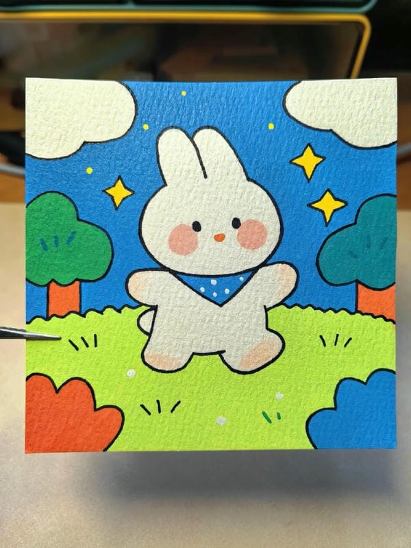 tranh vẽ con thỏ 22