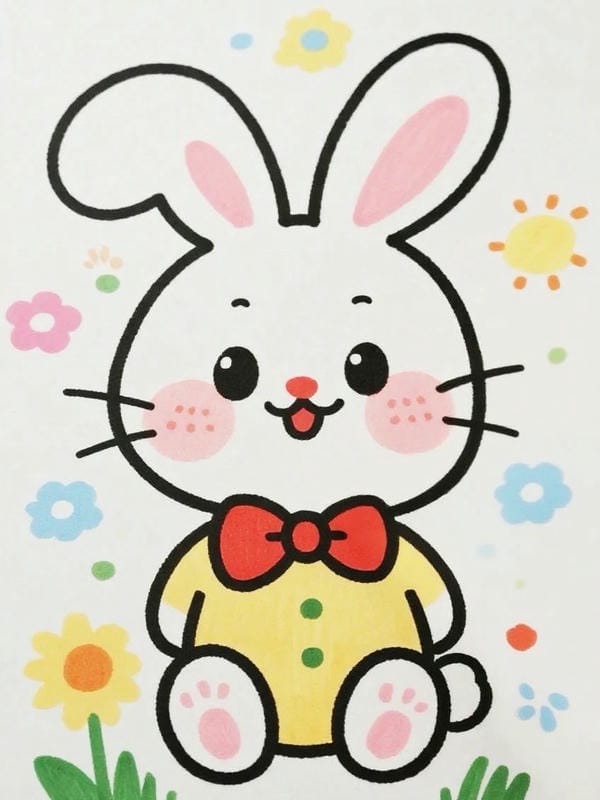 tranh vẽ con thỏ 28