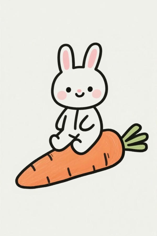 tranh vẽ con thỏ 3