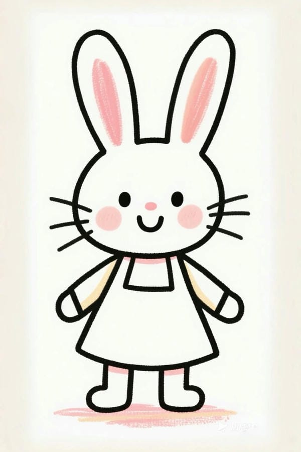 tranh vẽ con thỏ 4