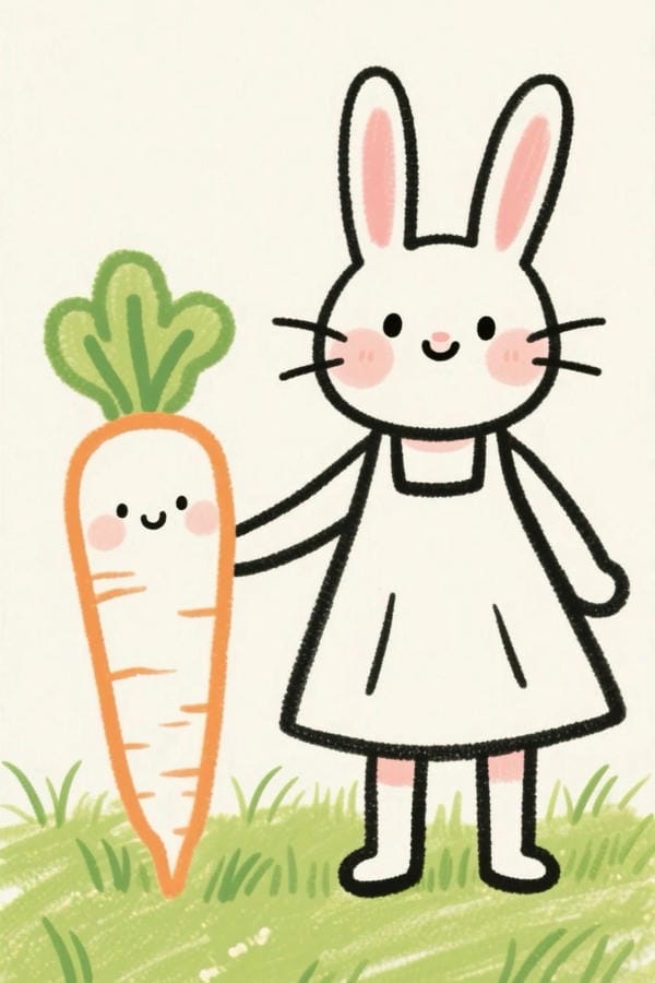 tranh vẽ con thỏ 9