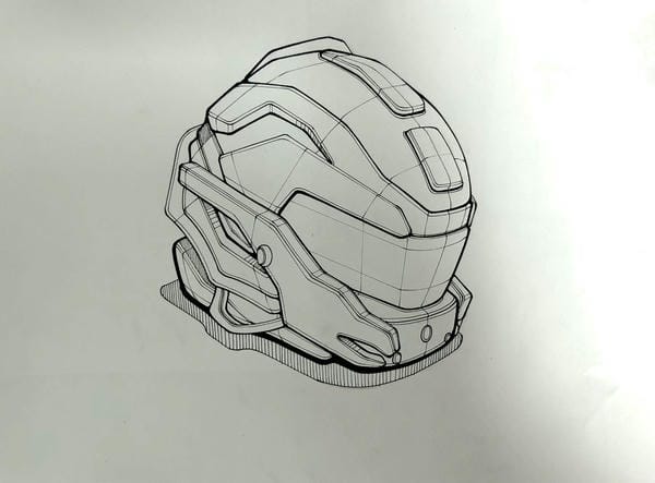 tranh vẽ đội mũ bảo hiểm 10