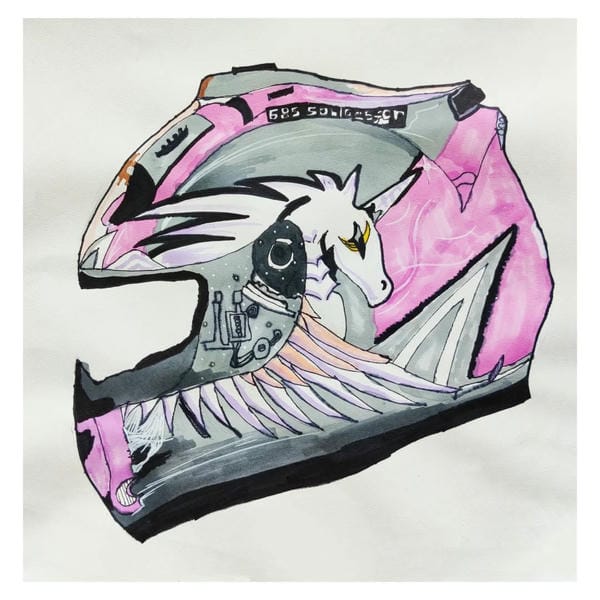 tranh vẽ đội mũ bảo hiểm 15