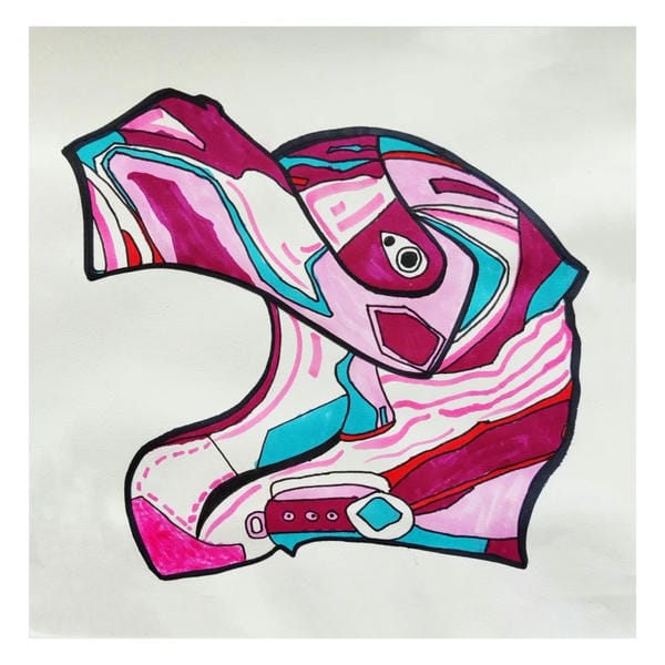 tranh vẽ đội mũ bảo hiểm 16