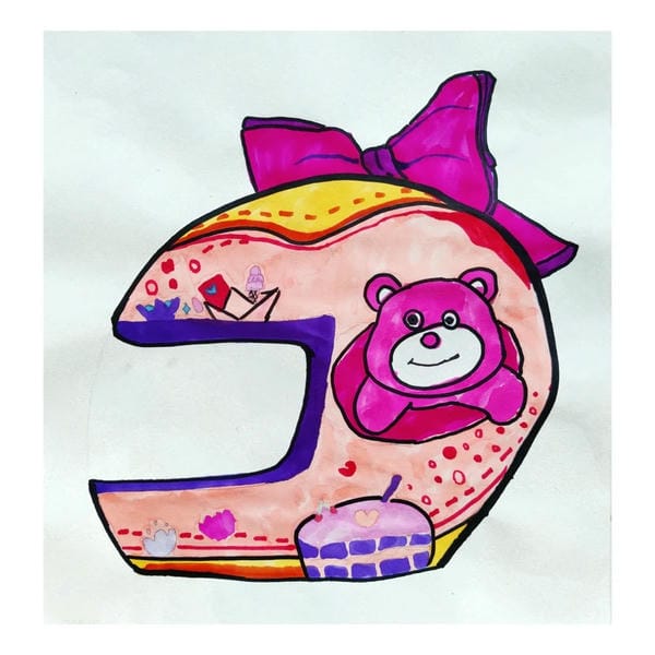 tranh vẽ đội mũ bảo hiểm 19