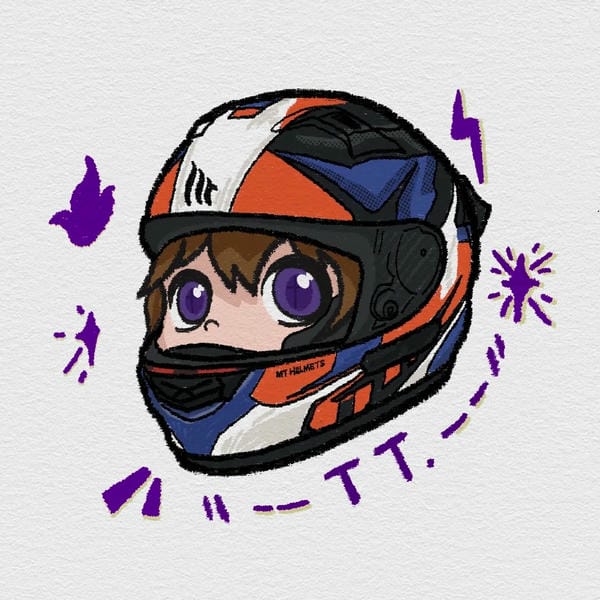 tranh vẽ đội mũ bảo hiểm 2