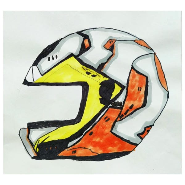 tranh vẽ đội mũ bảo hiểm 23