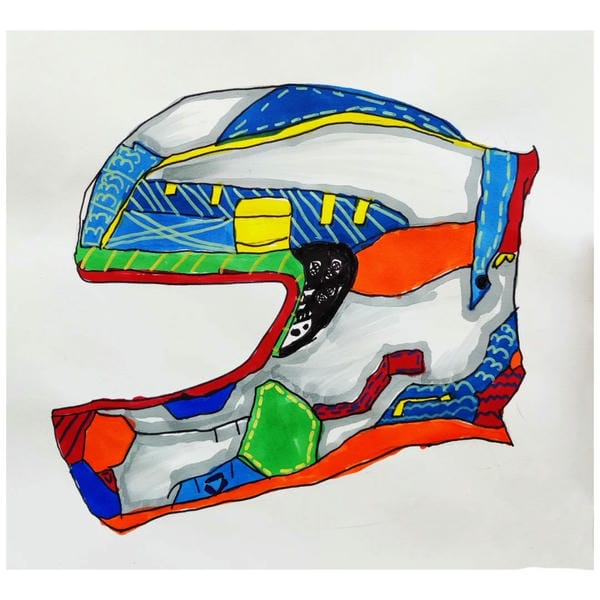 tranh vẽ đội mũ bảo hiểm 26