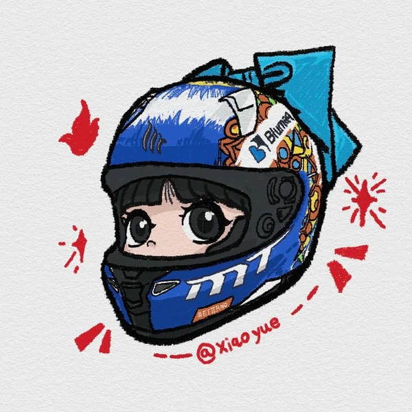 tranh vẽ đội mũ bảo hiểm 3