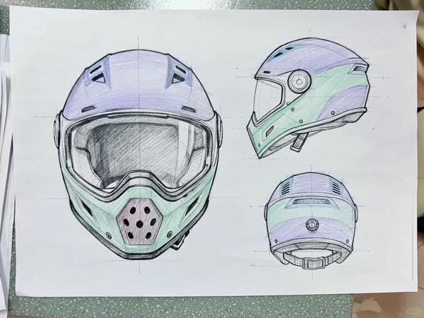 tranh vẽ đội mũ bảo hiểm 7