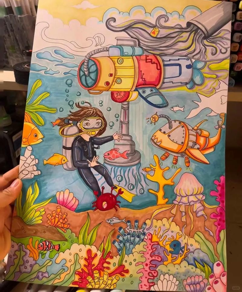 tranh vẽ dưới đáy đại dương 13