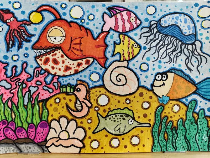 tranh vẽ dưới đáy đại dương 17