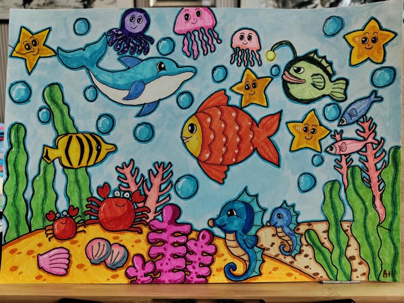 tranh vẽ dưới đáy đại dương 19