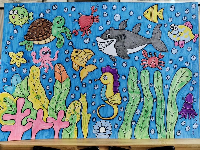 tranh vẽ dưới đáy đại dương 20