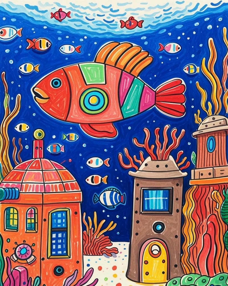 tranh vẽ dưới đáy đại dương 24