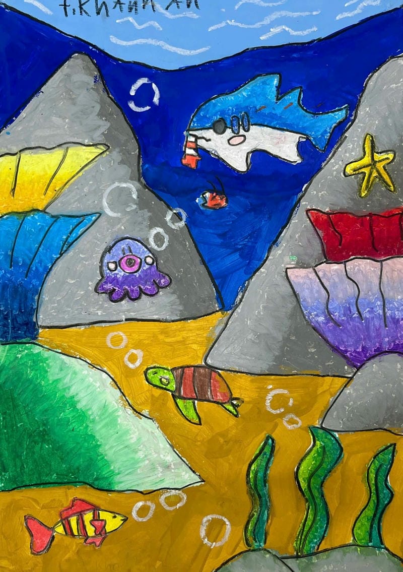 tranh vẽ dưới đáy đại dương 9