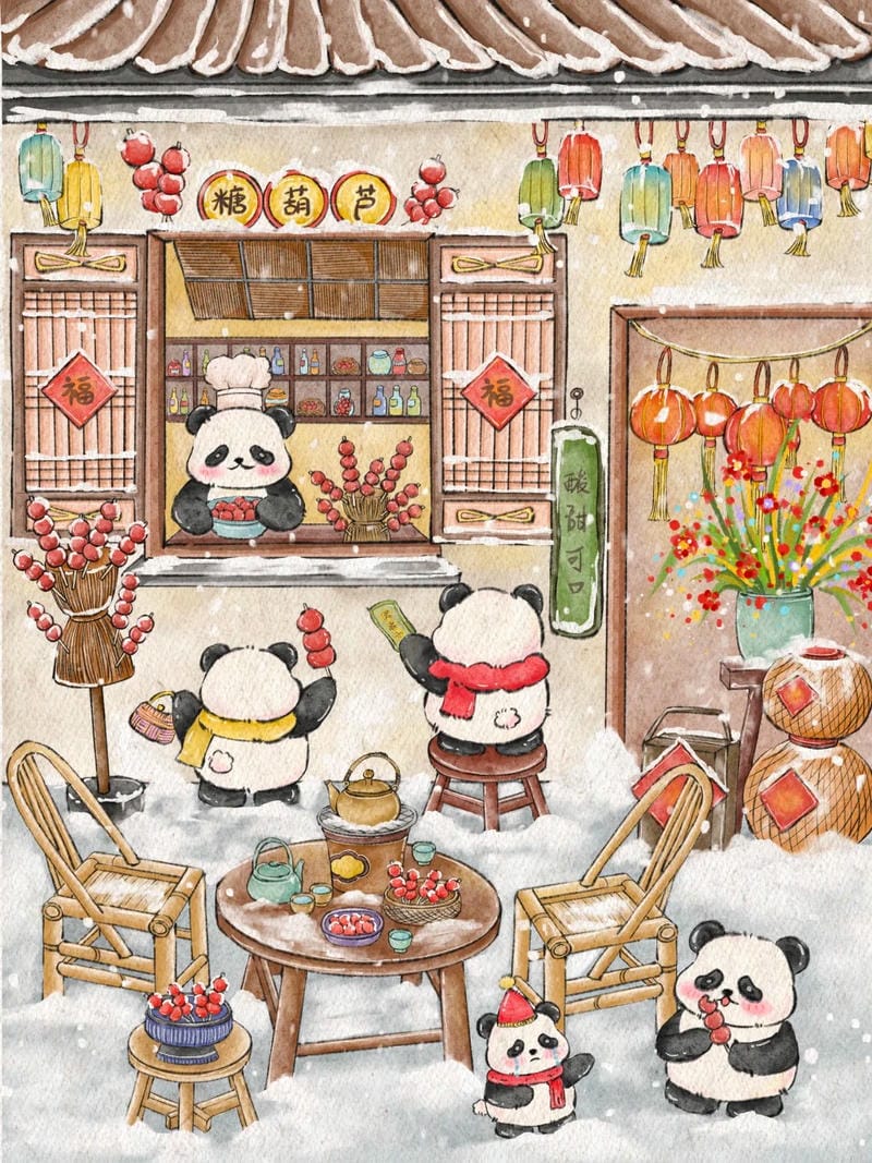 tranh vẽ gấu trúc 10