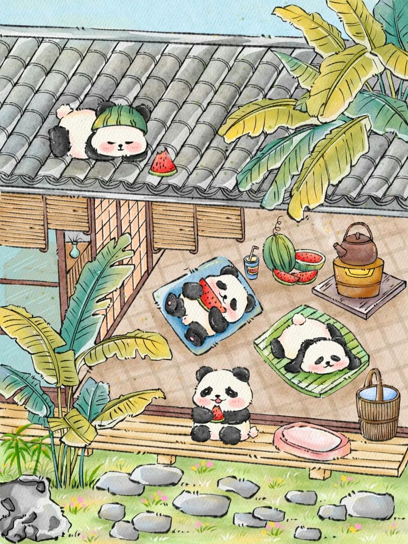 tranh vẽ gấu trúc 15