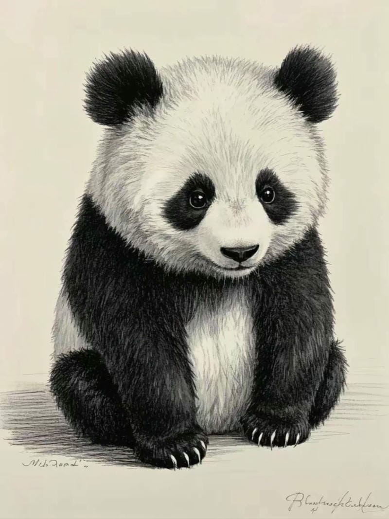 tranh vẽ gấu trúc 16