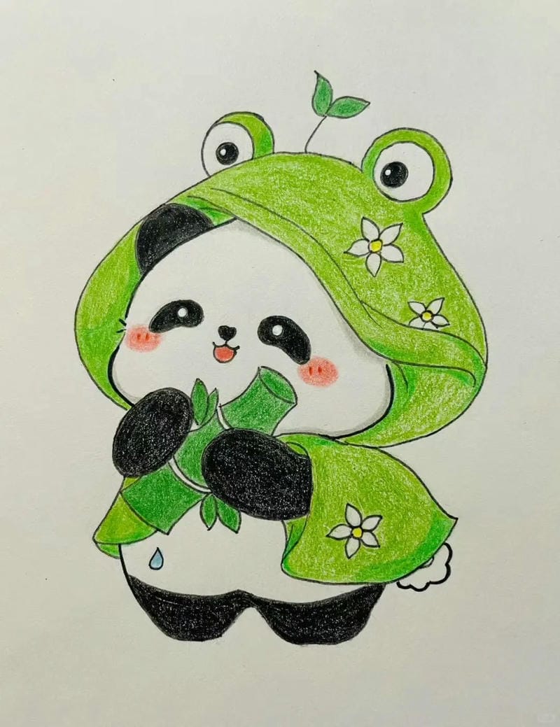 tranh vẽ gấu trúc 19