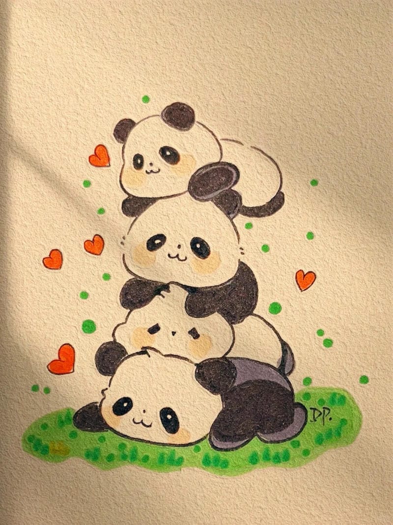 tranh vẽ gấu trúc 20