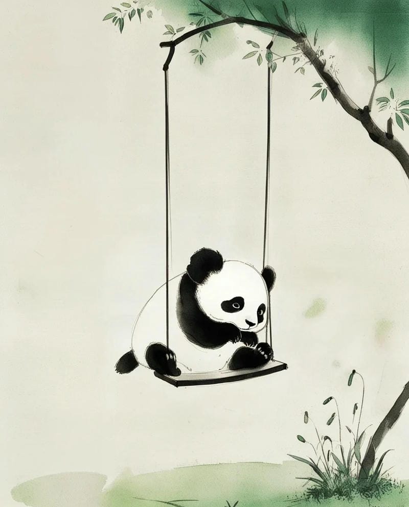 tranh vẽ gấu trúc 24