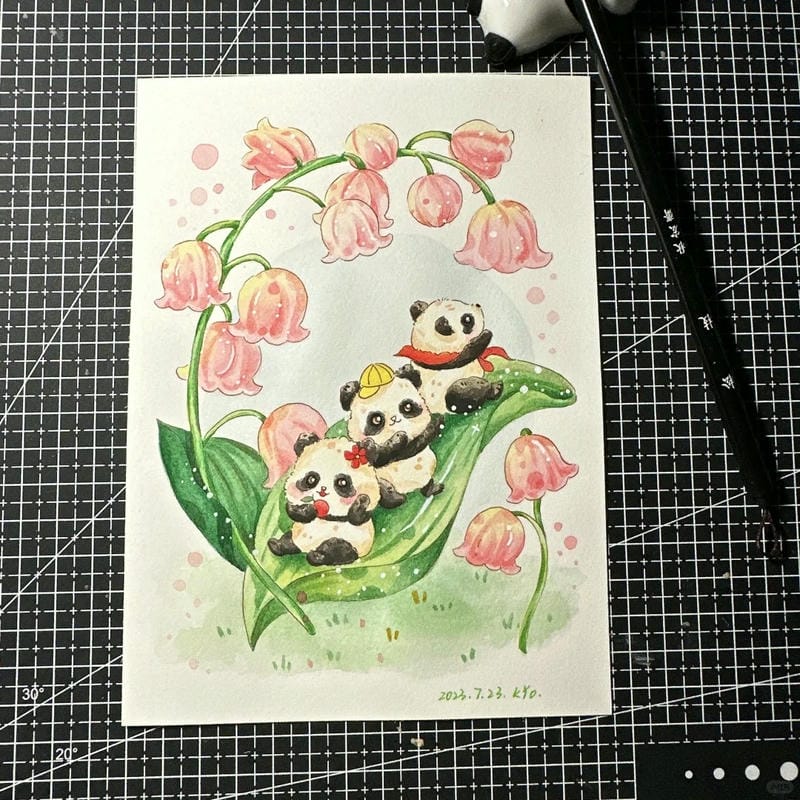 tranh vẽ gấu trúc 29