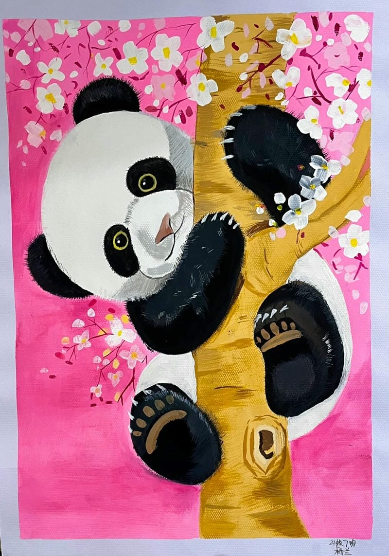 tranh vẽ gấu trúc 30