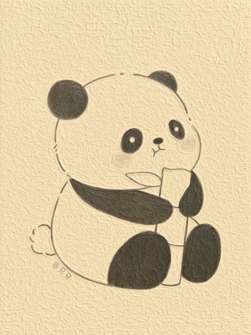 tranh vẽ gấu trúc 8