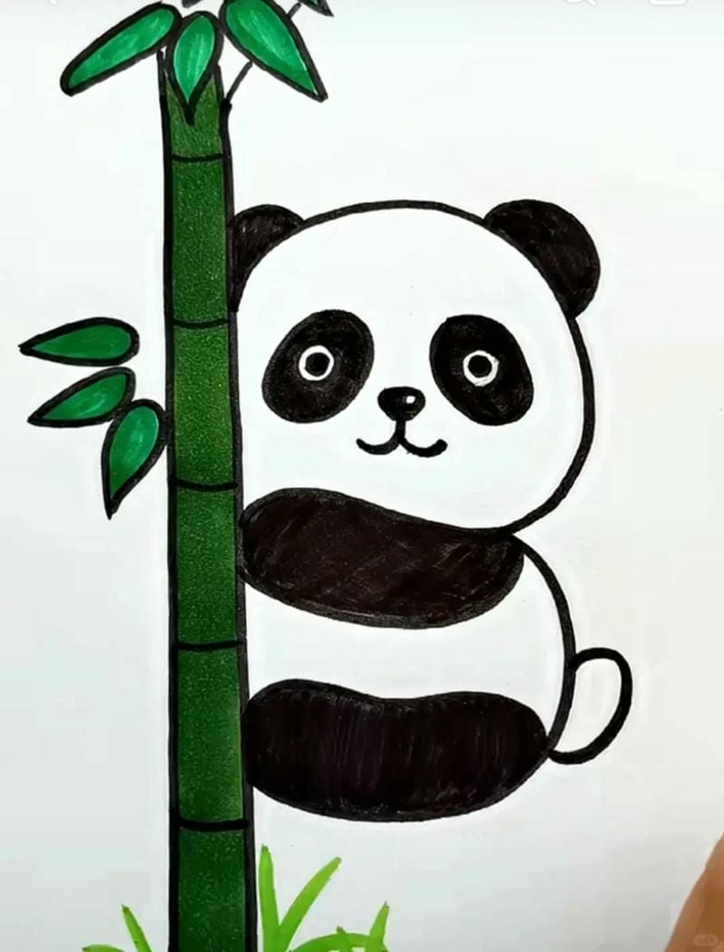 tranh vẽ gấu trúc 9