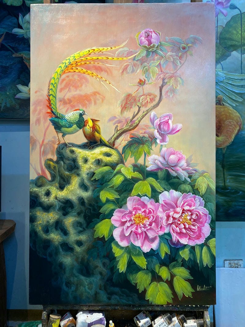 tranh vẽ hoa hồng 1